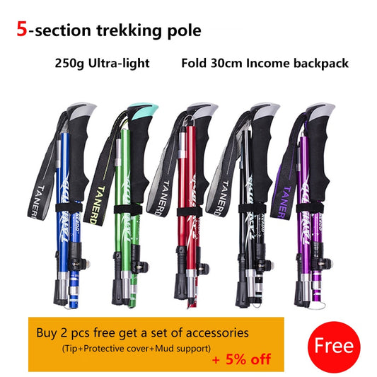 5-Section Folding Trekking Pole